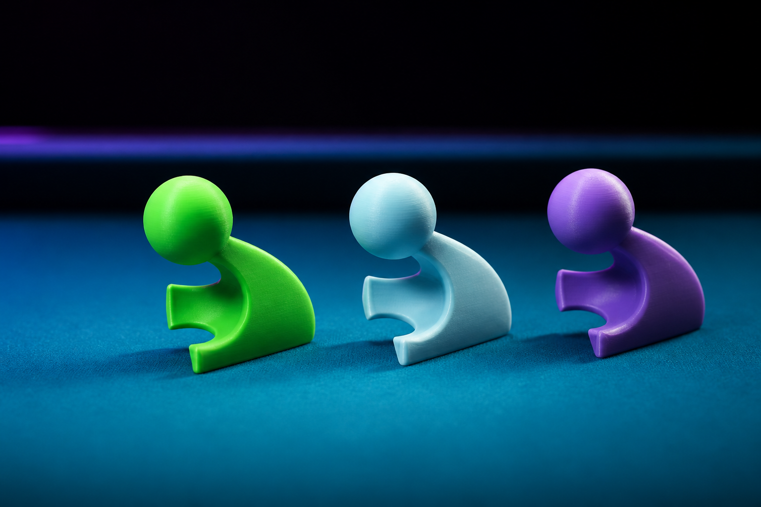 Green, ice blue and purple Original Jackrabbit colorways